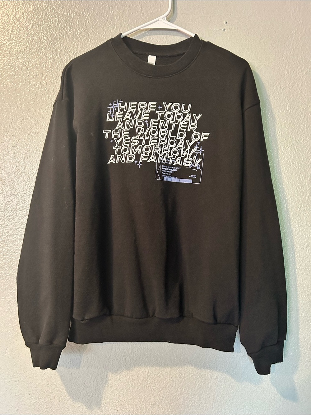 Fantasy Feelings Disney Quote Sweatshirt Heavy Fleece LA Apparel Blank M